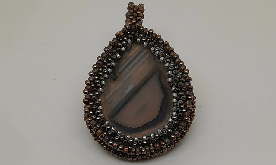 Beaded Cabochon Pendant