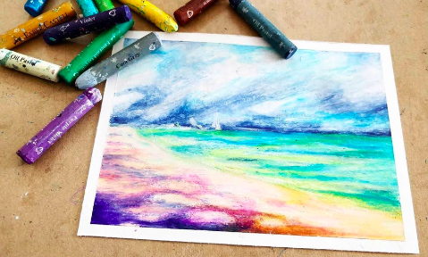 Landscapes with Oil Pastel
