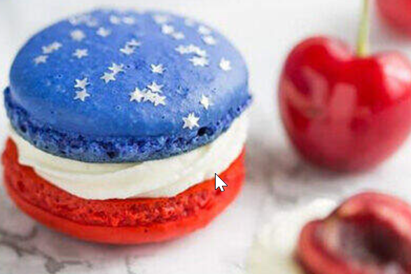 Red, White, & Blueberry Macaron