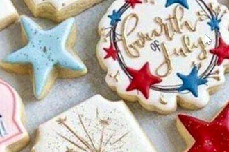 4th of July Royal Icing Cookie