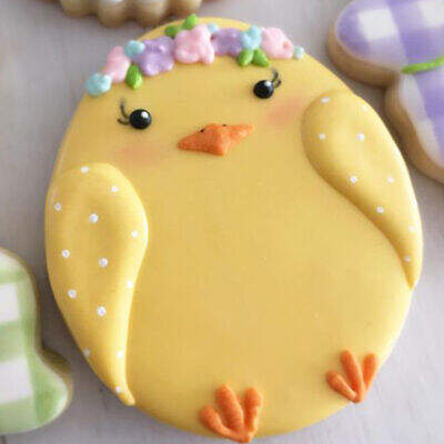 Hello Spring Royal Icing Cookie