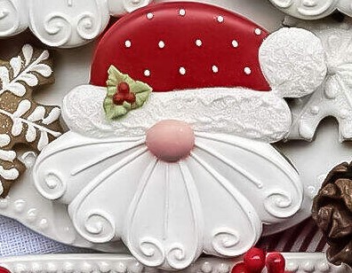 Holly Jolly Royal Icing Cookie