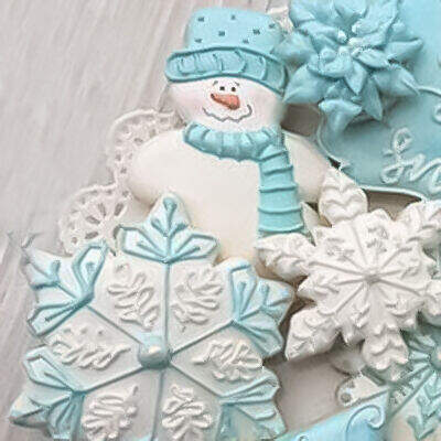Let It Snow Royal Icing Cookie