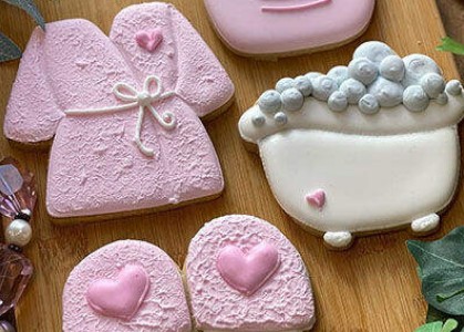Mom Spa Day Royal Icing Cookie