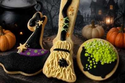 Season of the Witch Royal Icing Cookie