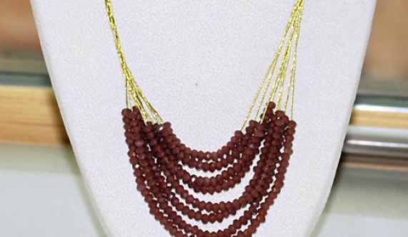 Silk Thread Cascading Necklace Design 