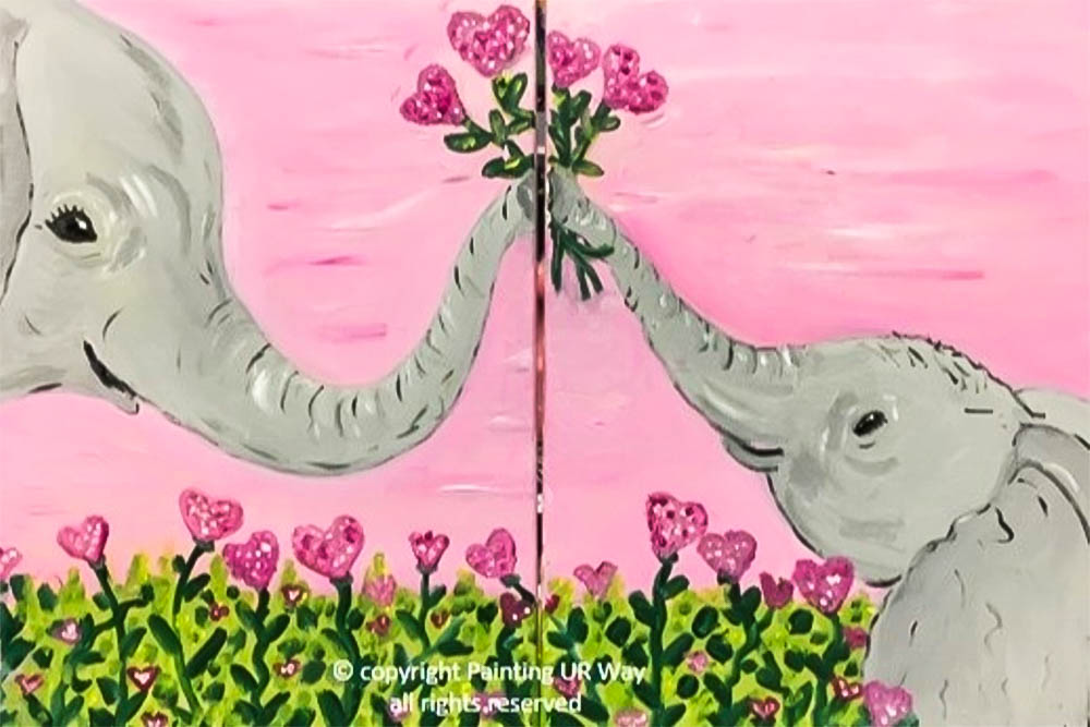 Mother S Day Elephant Mama And Baby Painting Classes Los