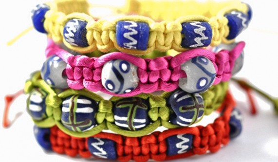 Knotted Cord + Bead Bracelet