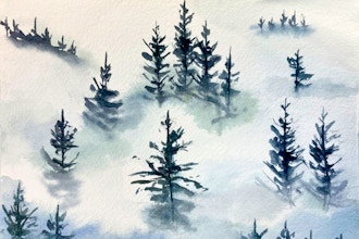 Watercolor: Painting Conifer and Evergreen Trees