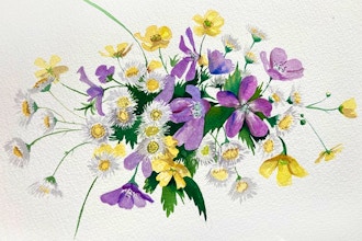 Color and Saturation: Watercoloring Wild Flowers