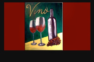 Online Acrylic Painting: Vino