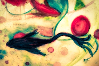 Online Acrylic Painting Abstract Fish Painting Classes Denver