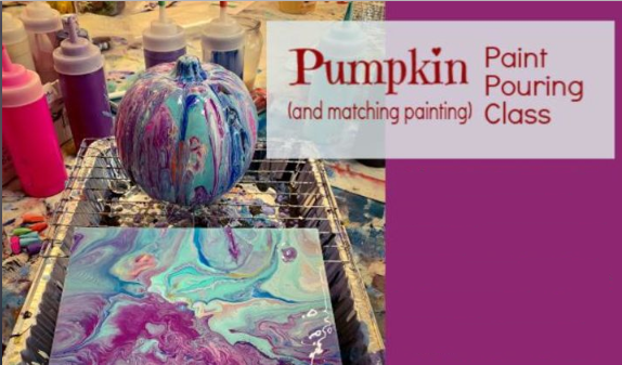 Acrylic Painting: Pumpkin Paint Pour